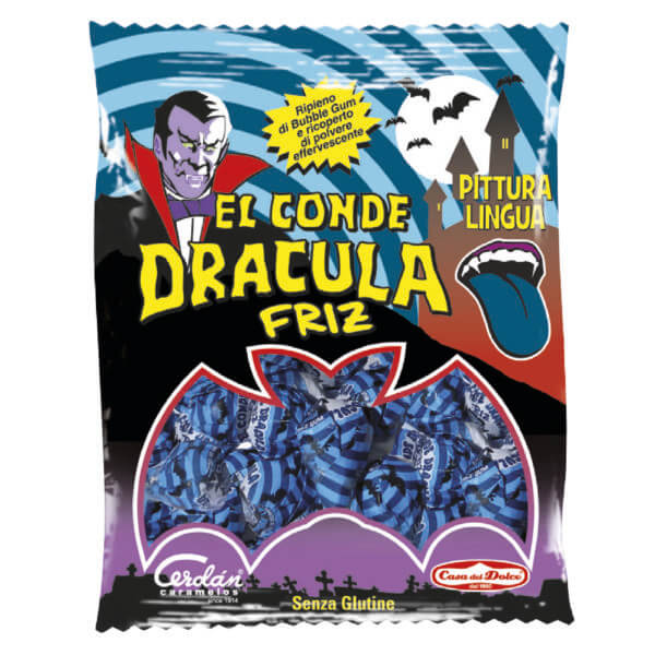 Sachet sucettes Dracula tache langue