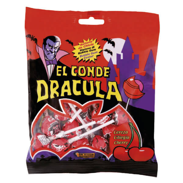 Sachet sucette Dracula + chewing-gum