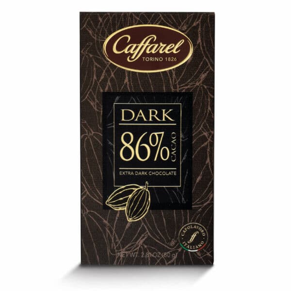 dark 86% CAFFAREL chocolate bar