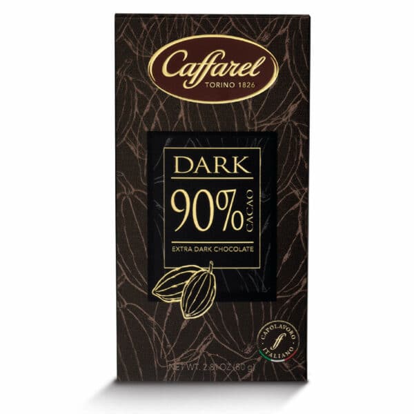 dark 90% CAFFAREL chocolate bar