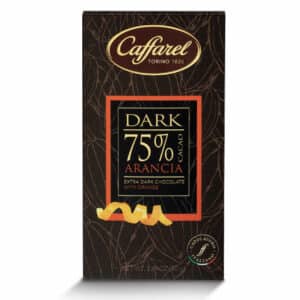 Dark orange CAFFAREL chocolate bar